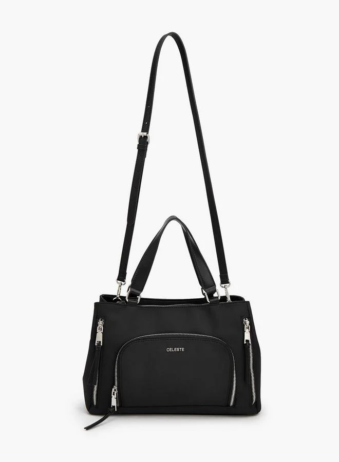 سيليست حقيبة يد بنقش شعار